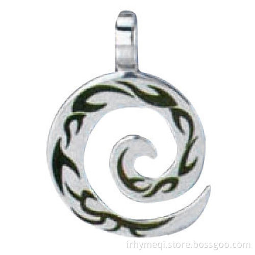 Concept Stainless Steel Pendant with Epoxy, Never Tarnish